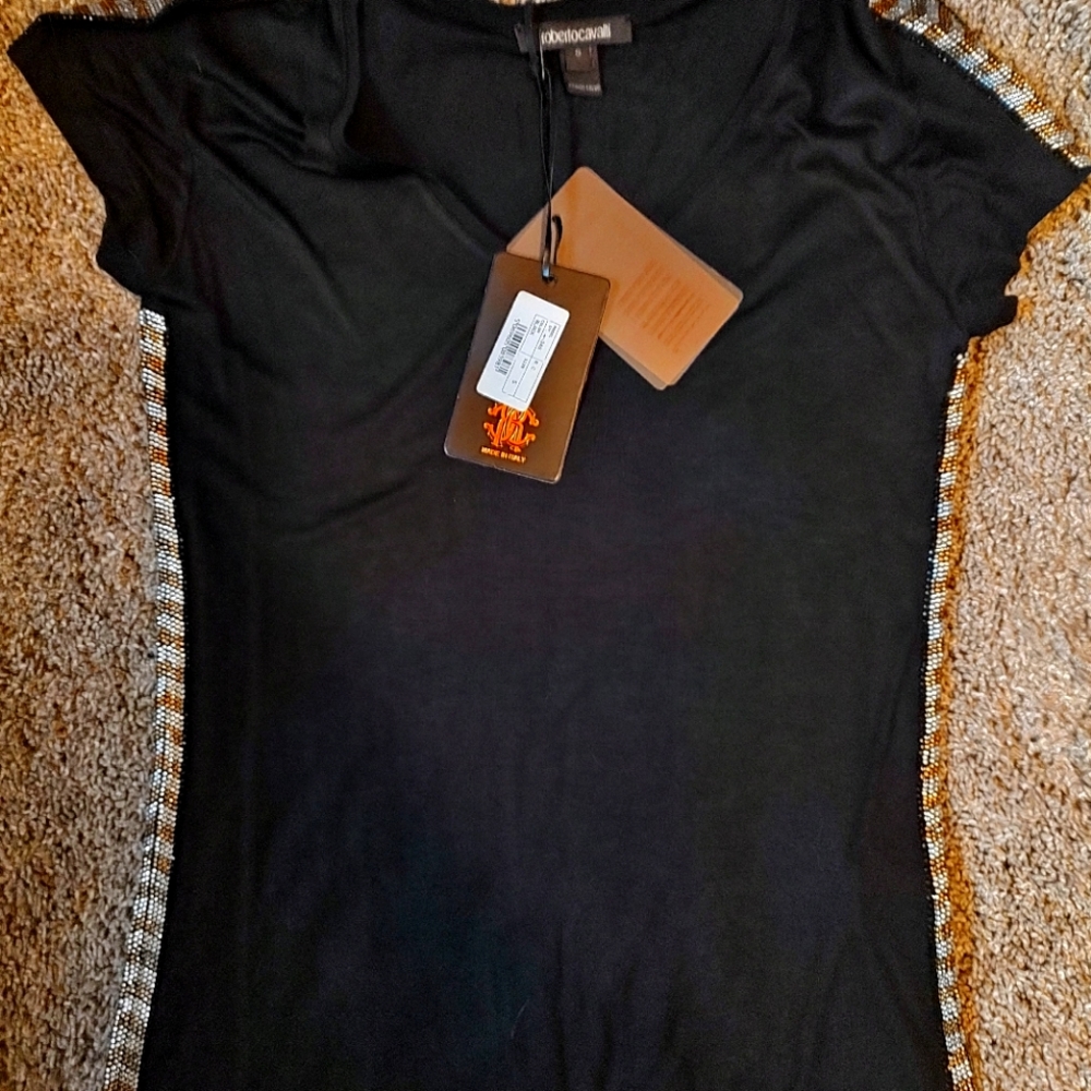 Roberto Cavalli rhinestone top